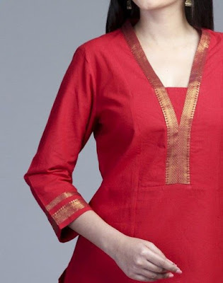 Border dress neck design deals
